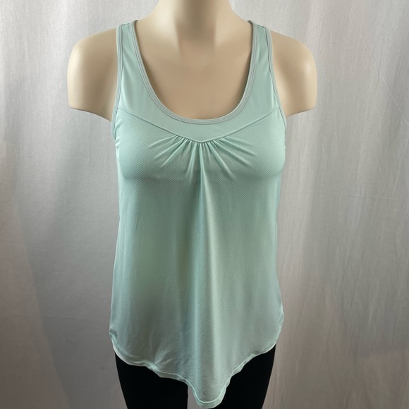 Athleta Mint Green 2 in 1 Gel Mesh Supercharged Tank Top M - Picture 2 of 10